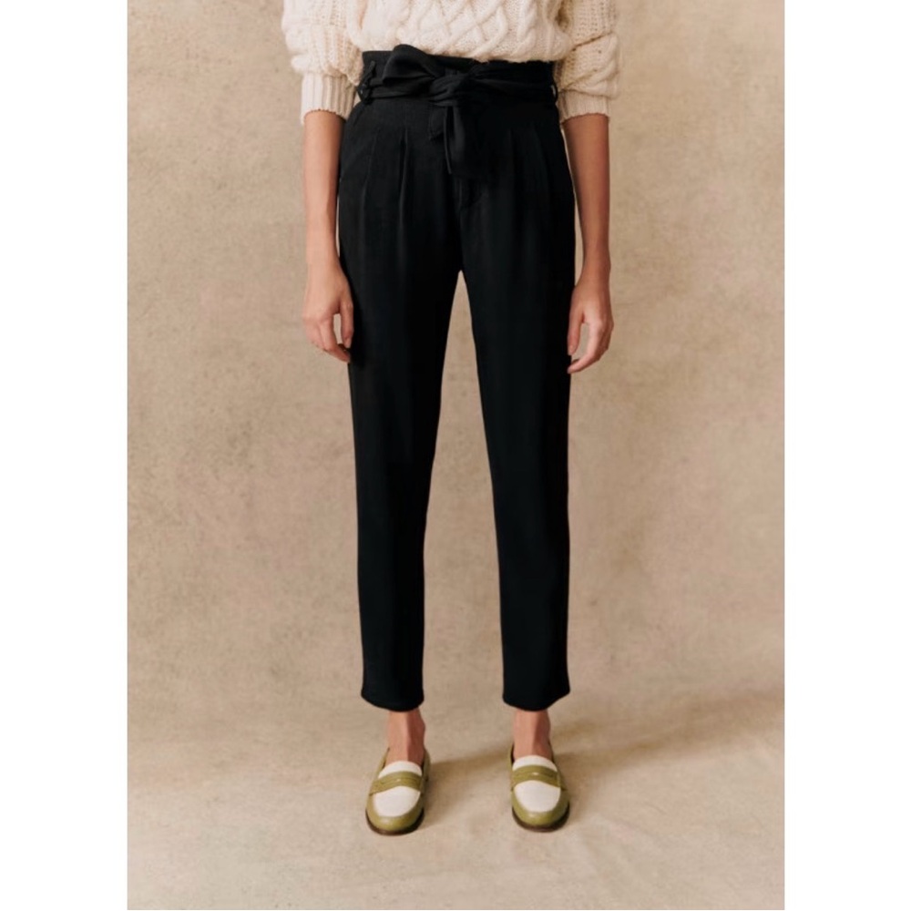 Sezane Black Austin Trousers